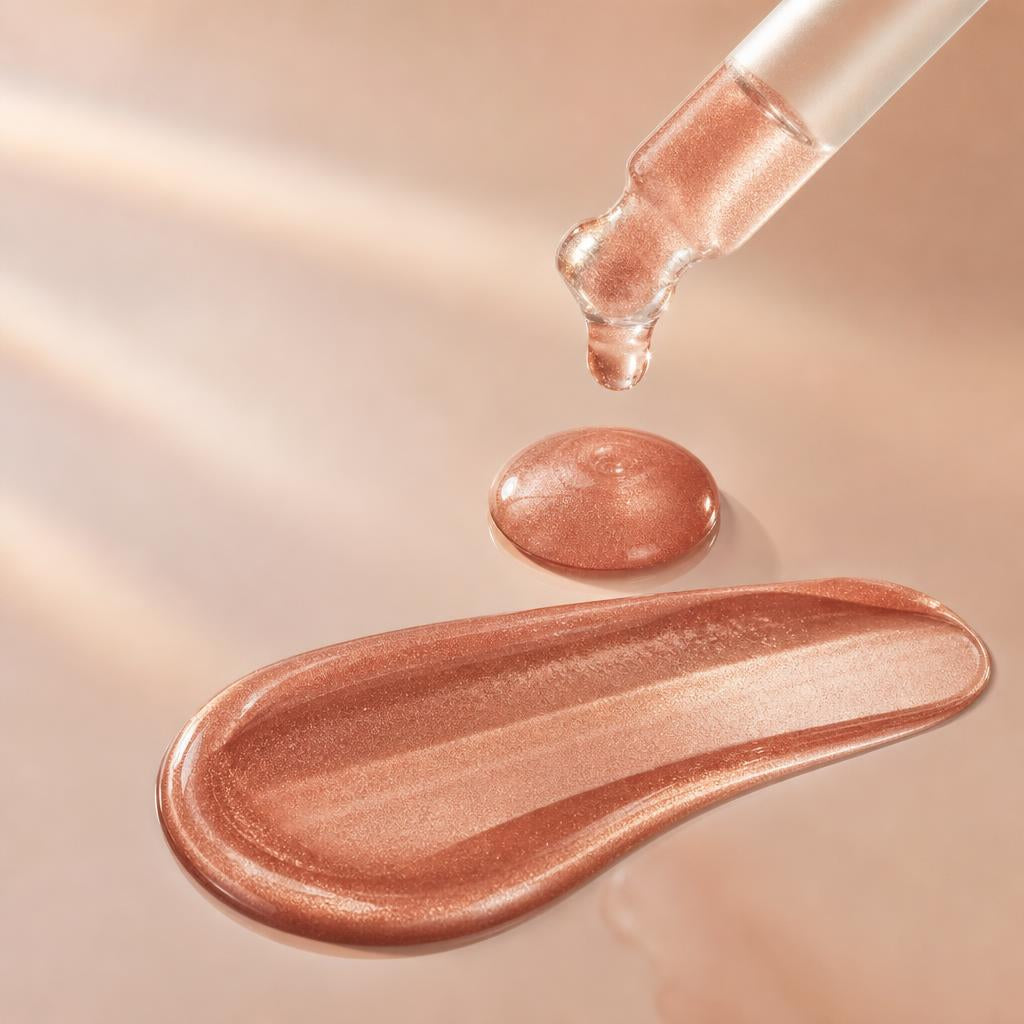 Self-tanning serum texture and shimmer 2