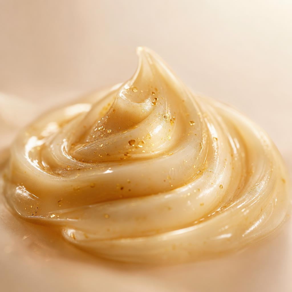 Luxurious gold-infused firming cream texture 2