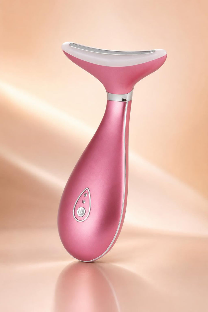 Thermal neck and face sculpting massager
